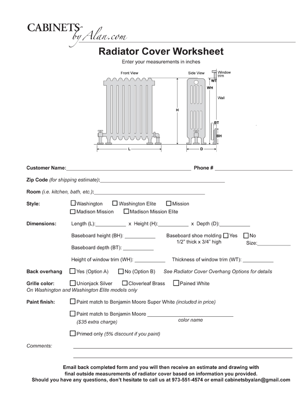 measurements worksheet